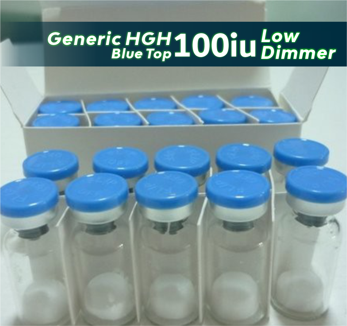 Generic HGH Blue Tops 100iu 94% pure – no dimmer