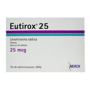 (T4) EUTHYROX 25MCG TAB 50 TAB MERCK
